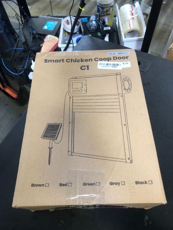 Photo 1 of Automatic Chicken Coop Door Solar Powered, WiFi Automatic Chicken Door APP Control, Solar Chicken Coop Door Timer & Light Sensor, Auto Chicken Coop Door Opener LCD Display Aluminum Anti-Pinch Design