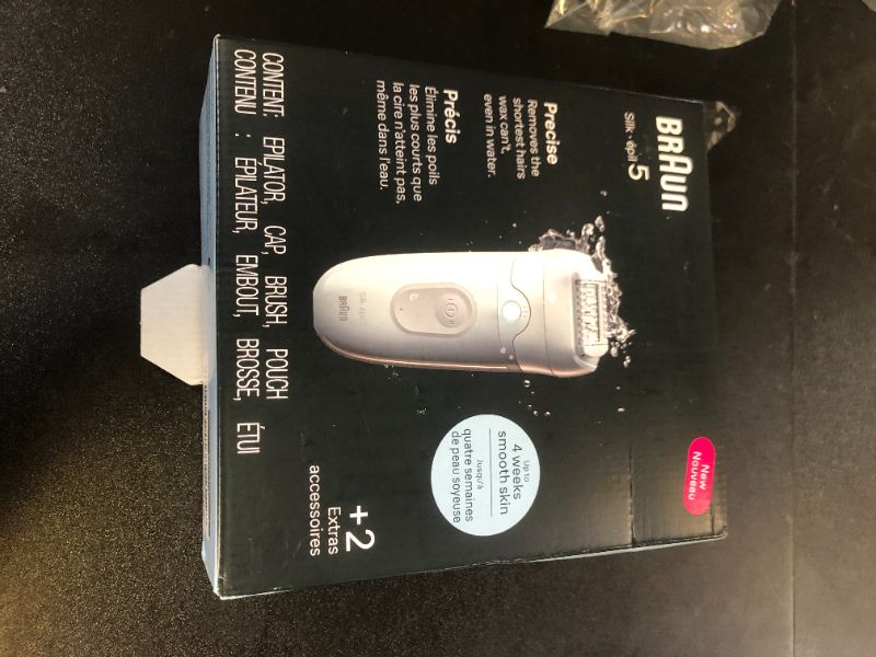 Photo 1 of Braun Epilator Silk-épil 5, Hair Removal Device, Women Shaver & Trimmer, Wet and Dry, Includes Skin Contact Cap, SE5-011, Grey