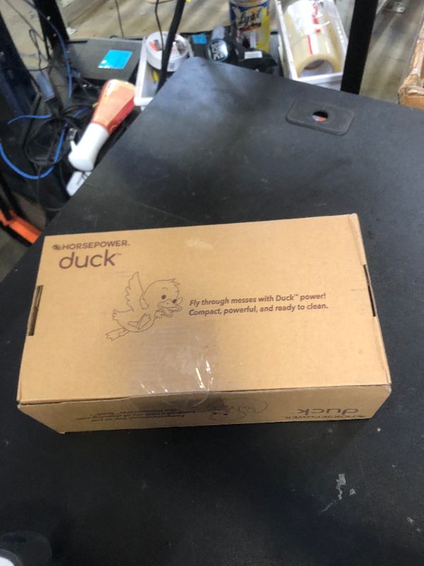 Photo 1 of Duck Compact Cordless Vacuum by Horsepower, Ultra-Powerful, Strong Suction, AS-SEEN-ON-TV, Easy To Store, Rechargeable. Home, Auto, Pet Hair, Fits In Tiny Crevices, Includes Hose, Crevice Tool & Brush