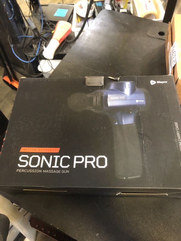 Photo 1 of LifePro Sonic Pro Percussion Massage Gun - Deep Tissue Muscle Massager for Athletes with 8 Attachments for Neck and Back - Handheld Electric Back Massager