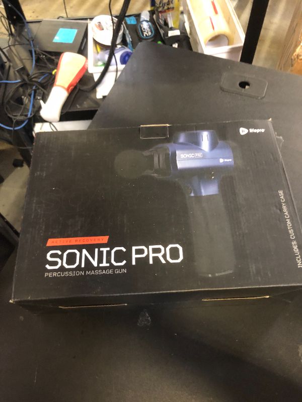 Photo 1 of LifePro Sonic Pro Percussion Massage Gun - Deep Tissue Muscle Massager for Athletes with 8 Attachments for Neck and Back - Handheld Electric Back Massager