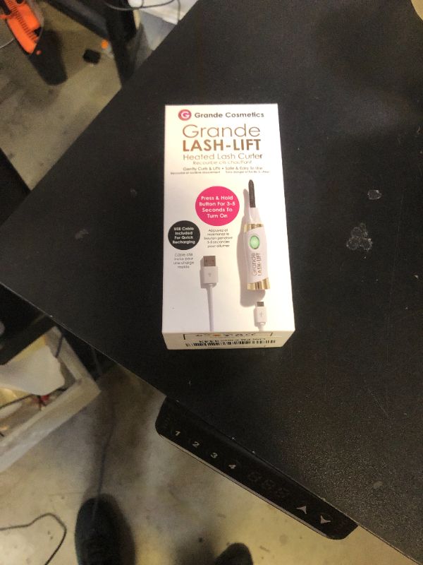 Photo 1 of Grande Cosmetics LASH-LIFT Heated Lash Curler, Rechargeable and Travel Friendly, 2 Heat Settings, White