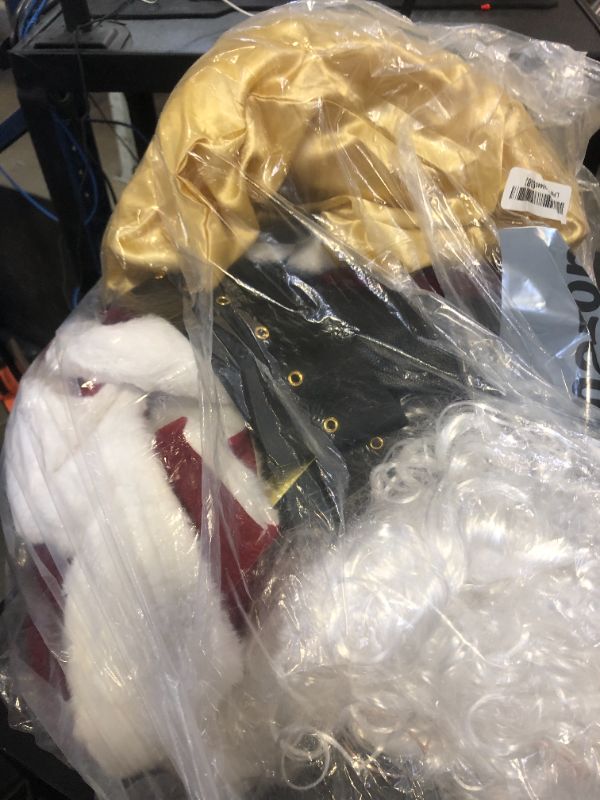 Photo 1 of Santa Claus Costume for Men Beard Santa Costume Adult Deluxe Santa Suit Outfit Christmas Santa Suit Adults Men 9 Pcs Santa Costume