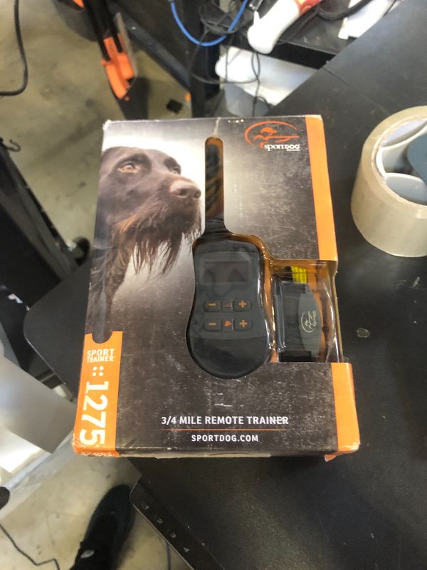 Photo 1 of SportDOG Brand SportTrainer 1275 Remote Trainer - Bright, Easy to Read OLED Screen - 3/4 Mile Range - Waterproof, Rechargeable Dog Training Collar with Tone, Vibration, and Static, Black