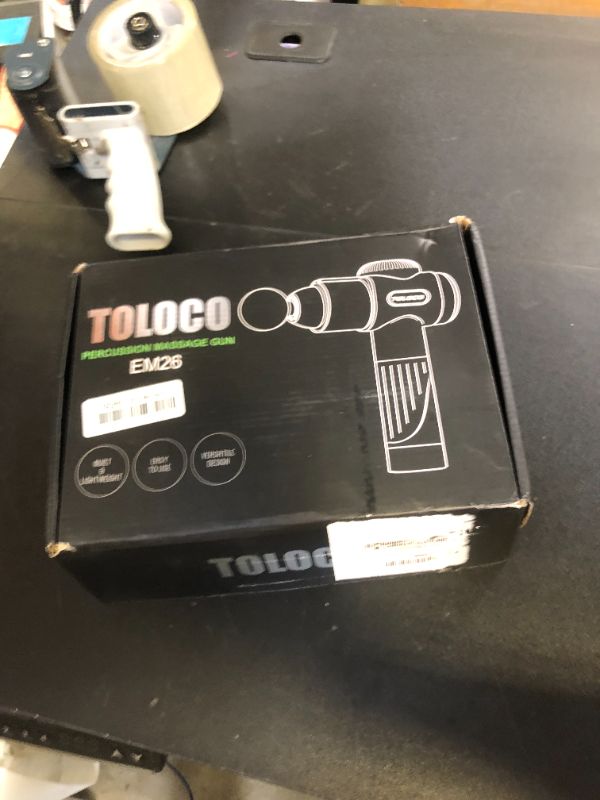 Photo 1 of TOLOCO Massage Gun, Deep Tissue Back Massage for Athletes for Pain Relief, Percussion Massager with 10 Massages Heads & Silent Brushless Motor, Gifts for Fathers Day, Black