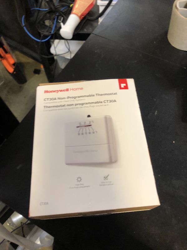 Photo 1 of Honeywell CT30A1005 Standard Manual Economy Thermostat, Almond, 0.6