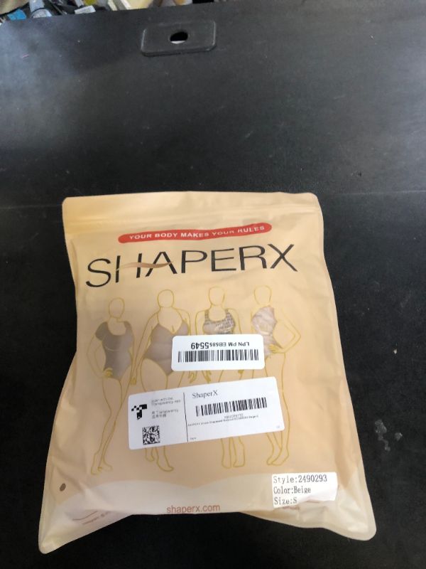 Photo 1 of SHAPERX Shapewear for Women Tummy Control Open Bust Thigh Slimmer Body Shaper, SZ2490293-Beige-S