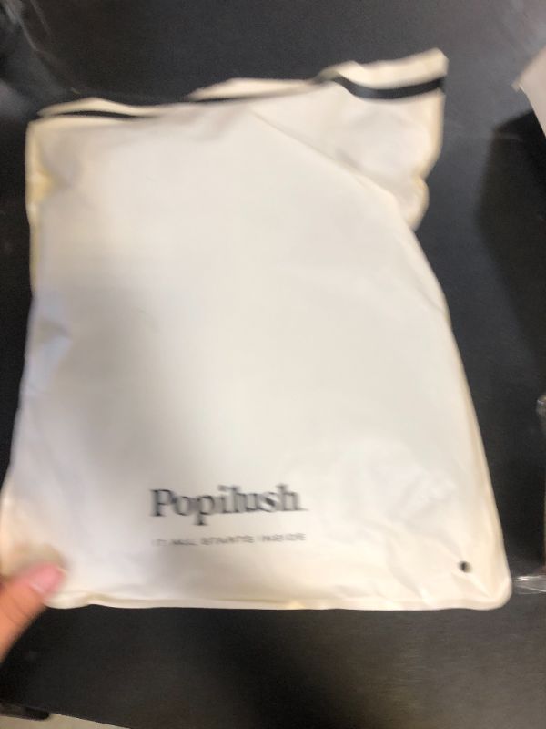 Photo 1 of Popilush Summer Maxi Dress for Women - Cocktail Shapewear Dresses Built-in Bra Adjustable Straps Vacation Long Slip Black