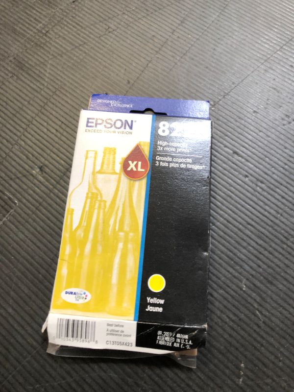 Photo 1 of EPSON 822 DURABrite Ultra Ink High Capacity Yellow Cartridge (T822XL420-S) Works with WorkForce Pro WF-3820, WF-3823, WF-4820, WF-4830, WF-4833, WF-4834