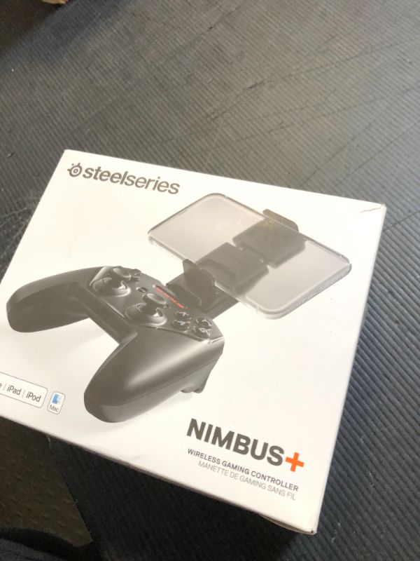 Photo 1 of SteelSeries Nimbus+ Bluetooth Mobile Gaming Controller with iPhone Mount, 50+ Hour Battery Life, Apple Licensed, Made for iOS, iPadOS, tvOS