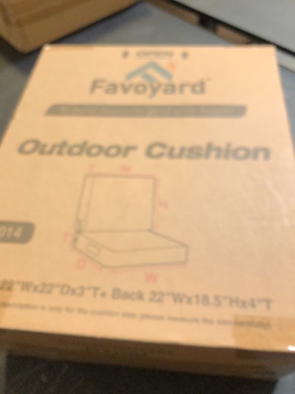 Photo 1 of Favoyard Outdoor Deep Seat Cushion Set, 22 x 22 Inch Rainproof & 3-Year Fade Resistant Patio Furniture Cushions, Removable Seat Bottom & Back Cushion covers with Ties for Chair, Sofa, Couch, Dark Grey