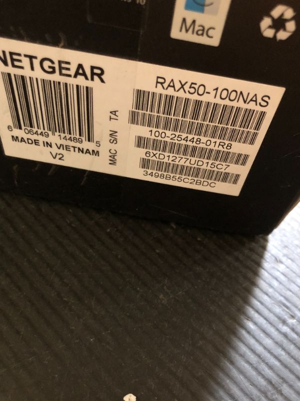 Photo 1 of NETGEAR Nighthawk 6-Stream AX5400 WiFi 6 Router (RAX50) - AX5400 Dual Band Wireless Speed (Up to 5.4 Gbps) | 2,500 sq. ft. Coverage