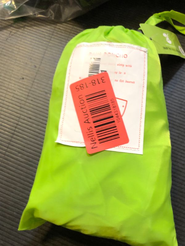 Photo 1 of SaphiRose Lightweight Kids Rain Poncho Jacket Waterproof Outwear Rain Coat Green Large
