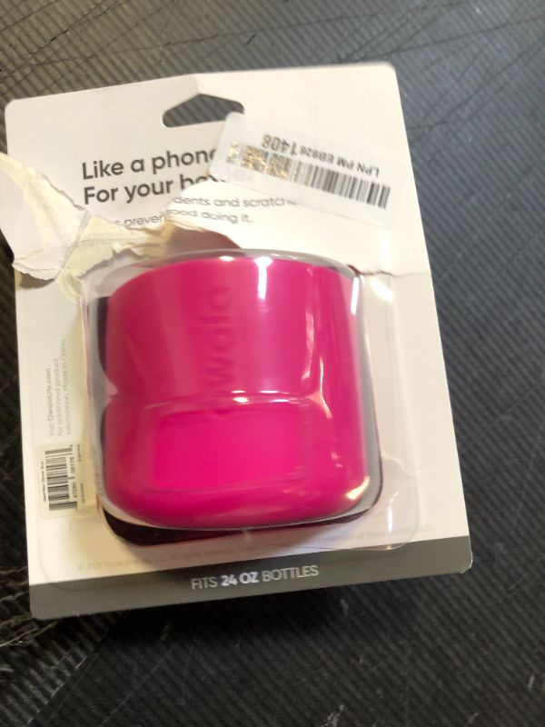Photo 1 of Owala Silicone Water Bottle Boot, Anti-Slip Protective Sleeve for Water Bottle, Protects FreeSip or Flip Stainless Steel Water Bottles, 24 Oz, Bright Pink