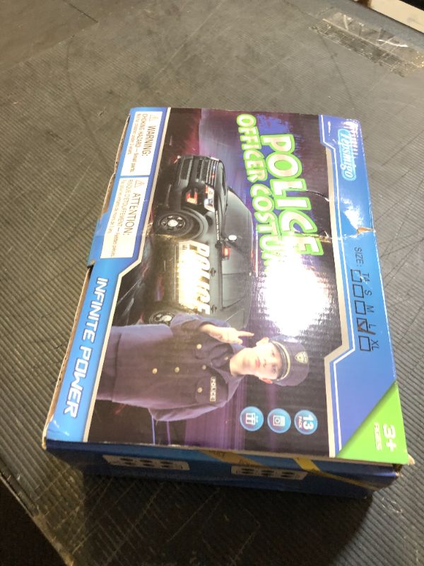 Photo 1 of Tepsmigo Police Officer Costume for Kids, Police Costume for kids with Police Uniform, Recorder, shoulder police lights, Halloween Costume for Boys Girls, Role Play Kit for Boys Girls