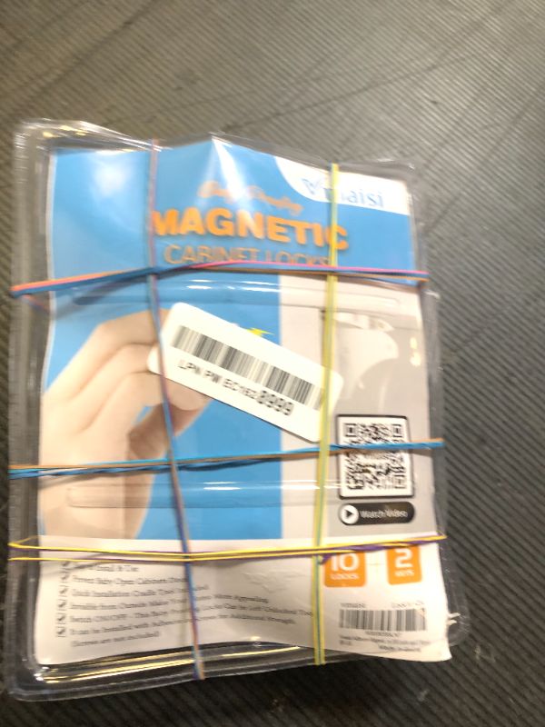 Photo 1 of Vmaisi Adhesive Magnetic Locks for Cabinets & Drawers (10 Locks and 2 Keys)