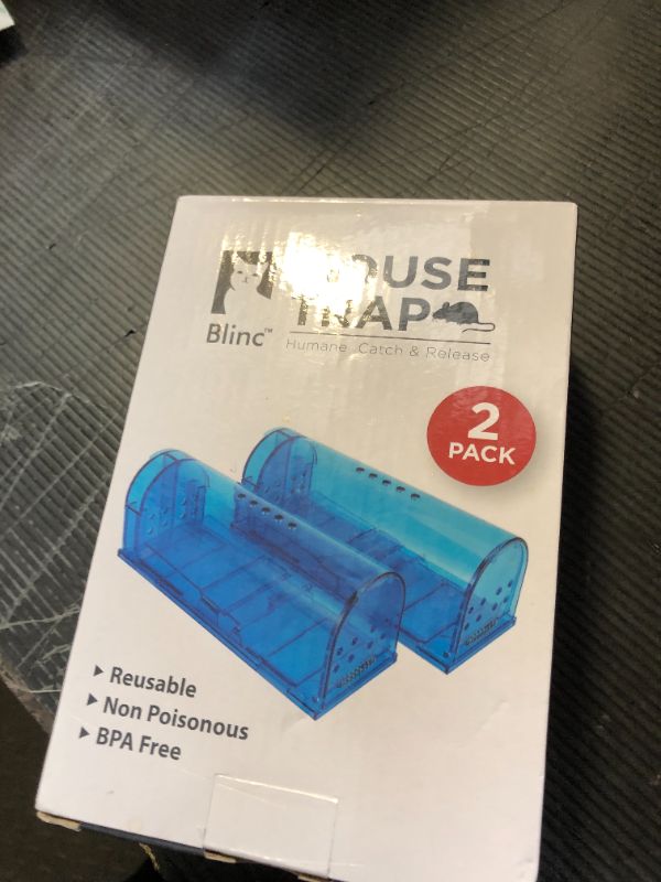 Photo 1 of Humane Mouse Trap | Catch and Release Mouse Traps That Work | Mice Trap No Kill for mice/Rodent Pet Safe (Dog/Cat) Best Indoor/Outdoor Mousetrap Catcher Non Killer Small Capture Cage (Blue)