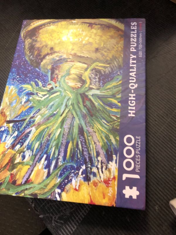 Photo 1 of 1000 Piece Puzzle for Adults Fritillaries in a Copper Vase by Van Gogh Jigsaw Puzzles 1000 Pieces Puzzles for Adults 1000 Pieces Oil Painting Puzzle 1000-Piece Jigsaw Puzzles for Seniors Teens