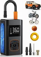 Photo 1 of Tire Inflator Portable Air Compressor, 150PSI Portable Air Pump for Car Tires, Electric Bike Tire Pump with Digital Pressure Gauge, 2X Fast Cordless Tire Inflator for Car Bike Motorcycle Ball, Black