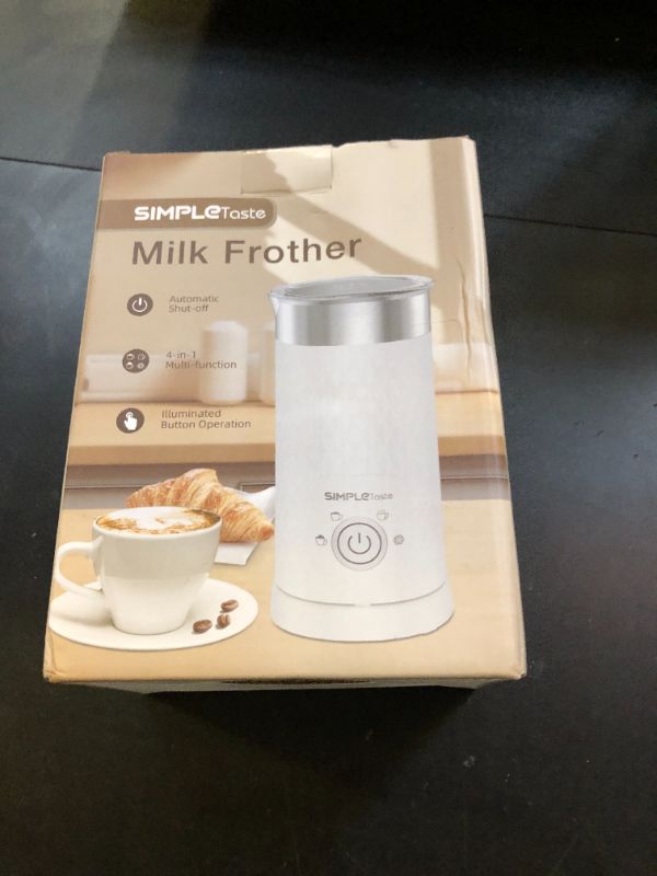 Photo 1 of SIMPLETASTE Milk Frother, 4-in-1 Electric Milk Steamer, Automatic Warm and Cold Foam Maker and Milk Warmer for Latte, Cappuccinos, Macchiato