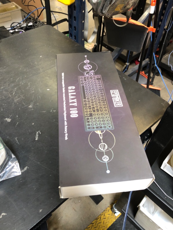 Photo 1 of EPOMAKER Galaxy100 QMK/VIA Wireless Gaming Keyboard, Aluminum Shell, Bluetooth/2.4Ghz/USB-C, Pre-Lubed Hot-Swappable Linear Switches, NKRO, RGB Backlit (Creamy White, Marble White Switch)