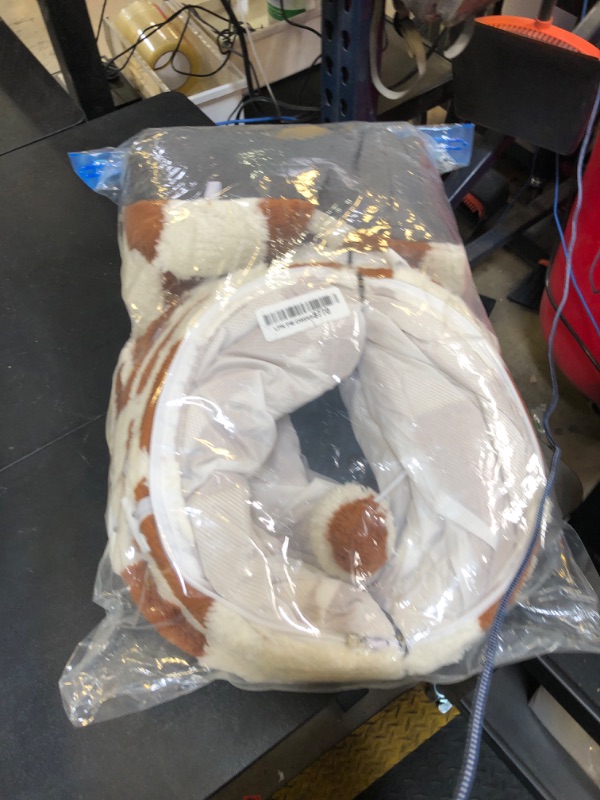 Photo 1 of Lesure Cat Tunnel Bed for Indoor Cats - Cute Cat Donut Tunnel Toys with Washable Circle Cushion, Round Pet Peekaboo Cave Toy for Kitten/Puppy/Rabbit, Brown
