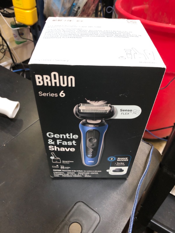 Photo 1 of Braun Electric Shaver for Men, Series 6 6172cc, Wet & Dry Shave, Shaving Kit with SmartCare Center and Precision Trimmer