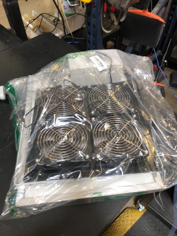 Photo 1 of Solar Powered Fan w Battery, 25w Solar Panel Exhaust Fan battery Backup 16Ft On/Off Cable for Outside/Inside Shed, Chicken Coop Doghouses Cooling Ventilation