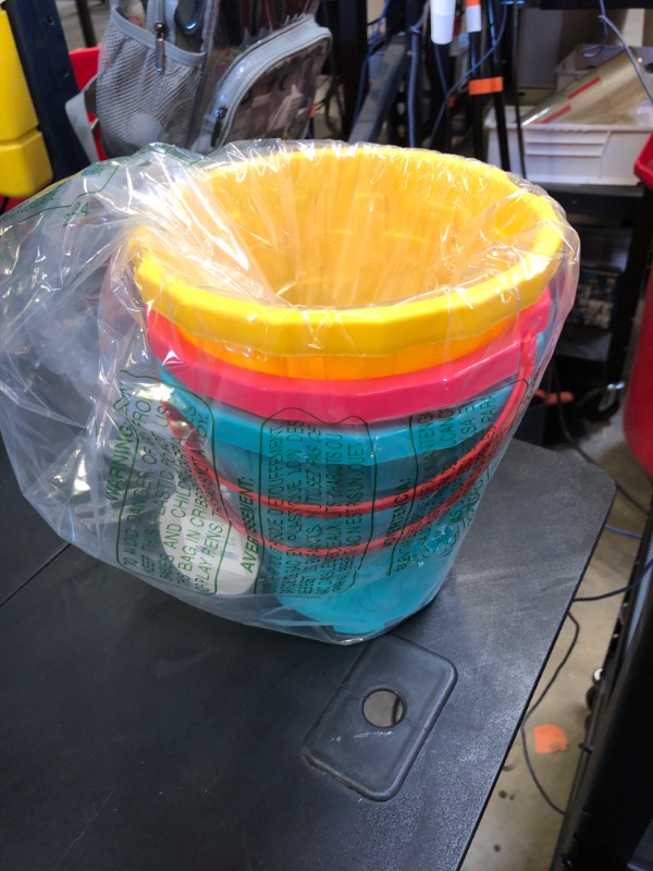 Photo 1 of Holady Plastic Beach Castle Mold Buckets, 7.3'' Large Size Sand Bucket Water Bucket for Beach Fun Great Summer Party Accessory