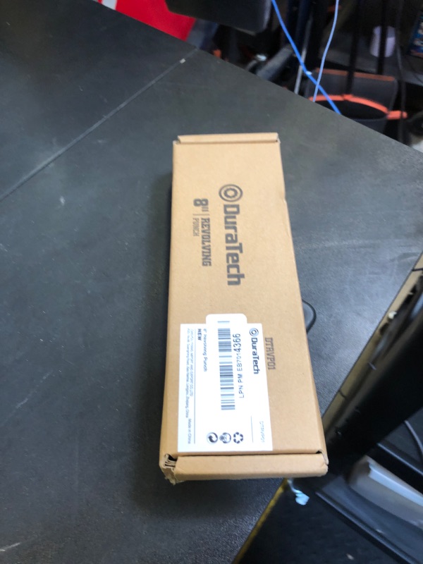 Photo 1 of DURATECH Revolving Punch, Leather Hole Punch Tool, 8 Inch, 6 Multi-Hole Size Covers 2mm to 4.5mm, for Belts and Dog Collars, Ideal for DIY Projects