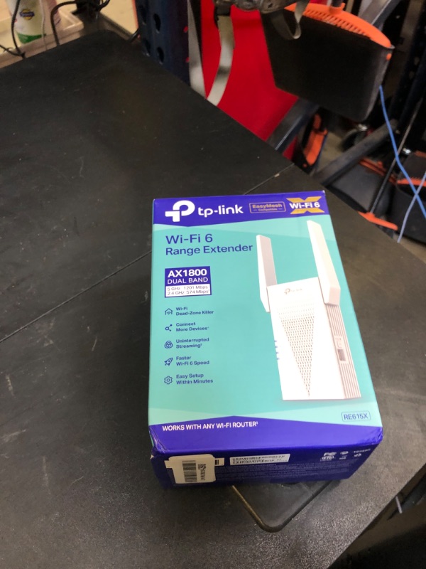 Photo 1 of TP-Link AX1800 WiFi 6 Range Extender with Ethernet Port | Internet Signal Booster for Home | Dual-Band Wireless Repeater Amplifier | Access Point Mode | APP Setup | OneMesh Compatible (RE615X)