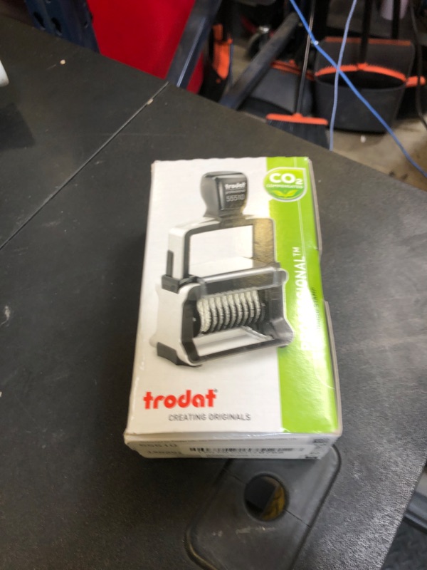 Photo 1 of Trodat Numberer Stamp Professional 55510 – 10 Digits, Self Inking, 3/16" (5 mm) Characters, Black Ink