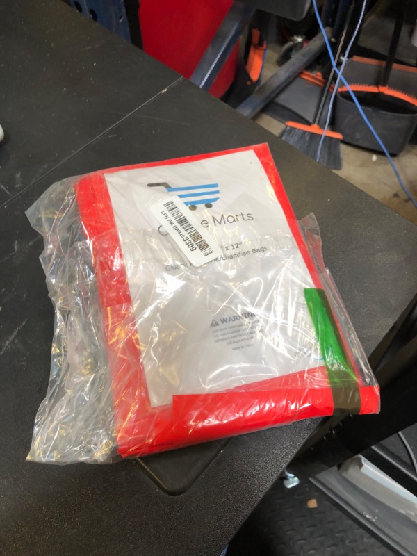 Photo 1 of Choice Marts 100 Red Bags for Small Business 1.5Mil Thick 9"x12" Great For Merchandise Boutique and Retail Glossy Bags For Small Business with Handles