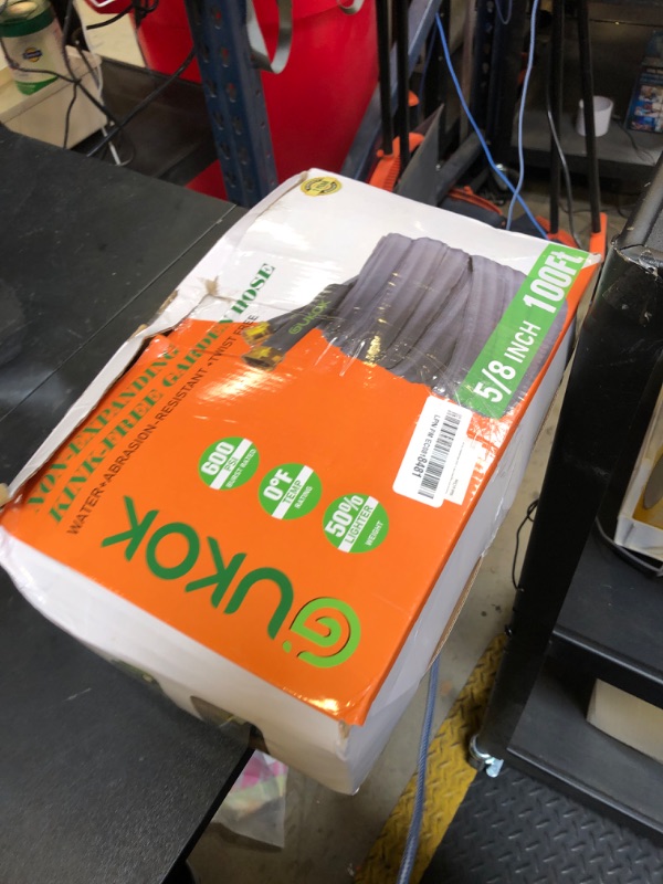 Photo 1 of GUKOK 2025 Upgraded 100FT Non-Expanding Garden Hose, Ultra-Light & Flexible Water Hose - Burst-Resistant, Kink-Free, High-Pressure, All-Weather Use for Lawns, Gardens, and Outdoor Cleaning