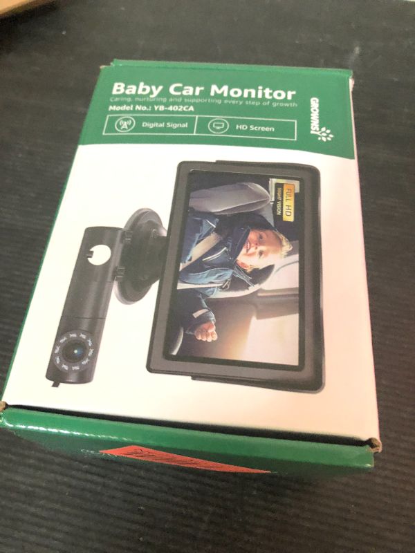 Photo 1 of GROWNSY Baby Car Camera, HD Display Baby Car Mirror with Night Vision Feature, 4.3 inch Baby Car Camera with Monitor Wide Clear View, Backseat Camera Rear Facing to Observe Baby’s Every Move