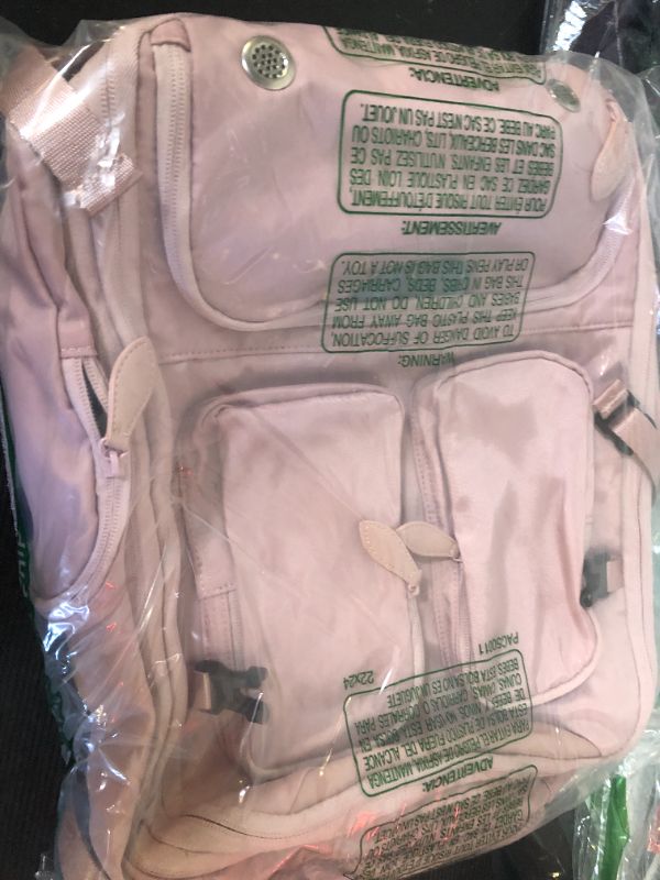 Photo 1 of Taygeer Vacuum Backpack, Expandable Vacuum Seal Carry on Backpack with Rain Cover, 17'' laptop Compression Backpacks Travel with Shoe Compartment, TSA Approved Personal Item Compression Back Pack,Pink