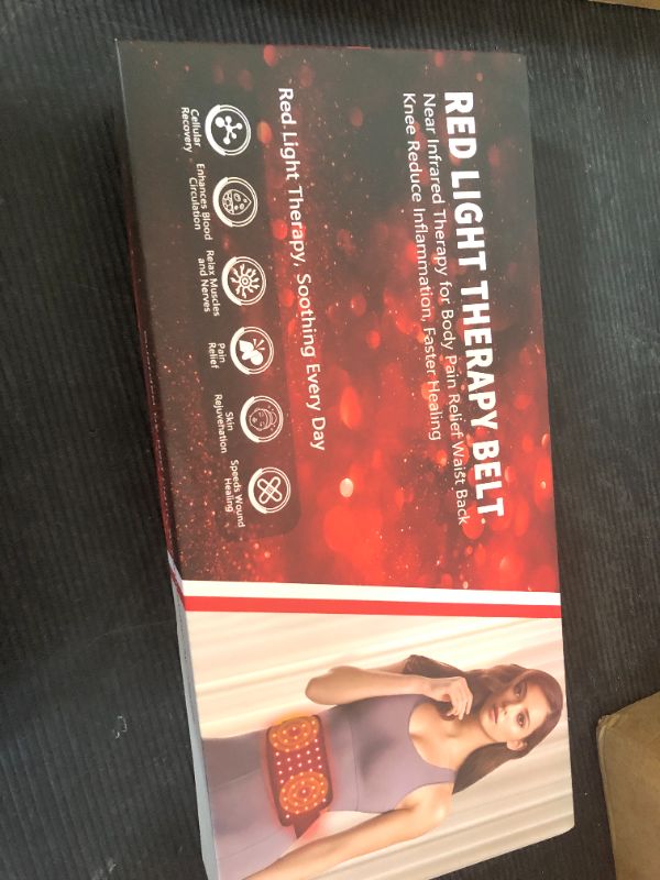 Photo 1 of Red Light Therapy Belt, Infrared Light Therapy for Body, Wearable Wrap with Timer for Back Shoulder Waist Muscle Pain Relief, Improve Joint Inflammation, Red Light Therapy for Body