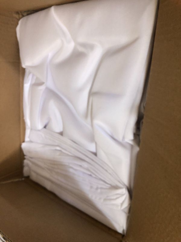 Photo 1 of Fitable 6 Pack White Rectangle Table Clothes - 90 x 132 Inch - Wrinkle and Stain Resistant Fabric Tablecloths, Washable Polyester Table Covers for Wedding, Party, Banquet, Formal Events