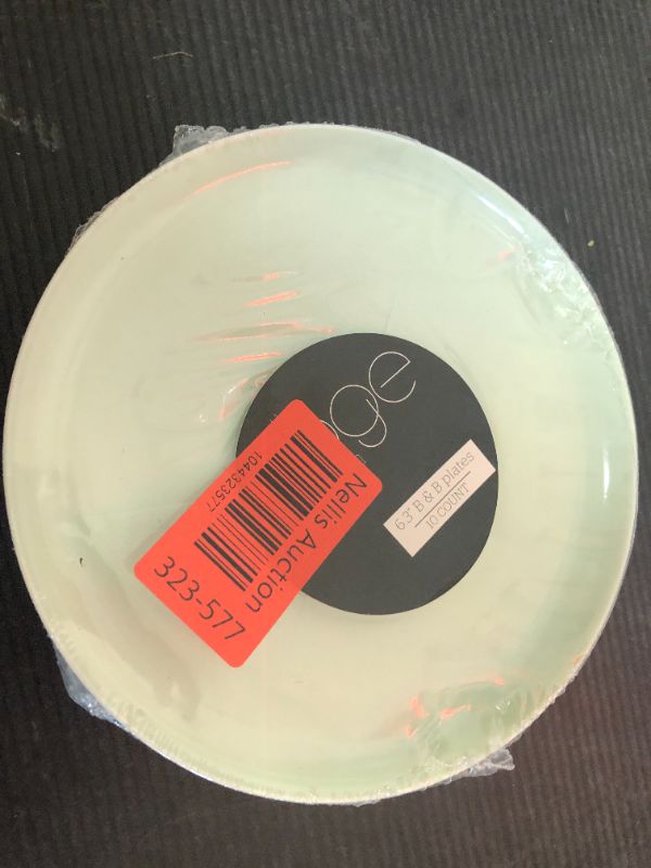 Photo 1 of PLASTICPRO [30 Pack 6.3''] Mint Green Plastic Party Plates Edge Collection Premium heavyweight Elegant Disposable Tableware Dishes