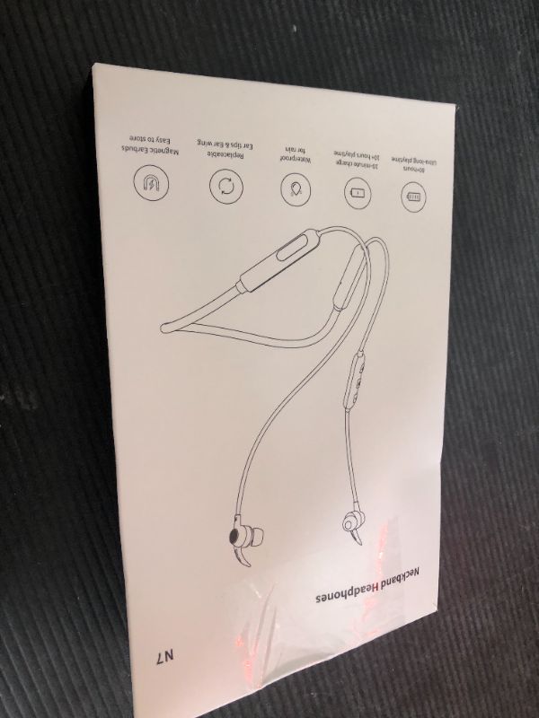 Photo 1 of TONEMAC N8 Bluetooth Neckband Earbuds | 40Hrs Playtime Headphones, IPX6 Waterproof, Deep Bass Earphones, Clear Calls, Headset for Music, Sports, and Phone Calls Blue