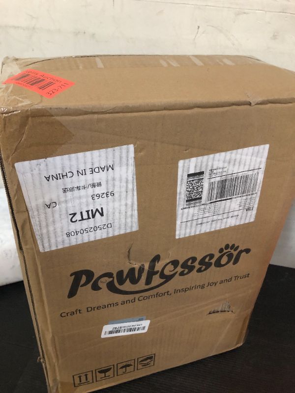 Photo 1 of Pawfessor Cat Tree 32 Inches Small Cat Tree for Large Cats Adult Cat Tower with Scratching Post,15.7”Large Hammock and Self Groomer, and Removable Top Perch and Wide Condo for Indoor Cats-Beige