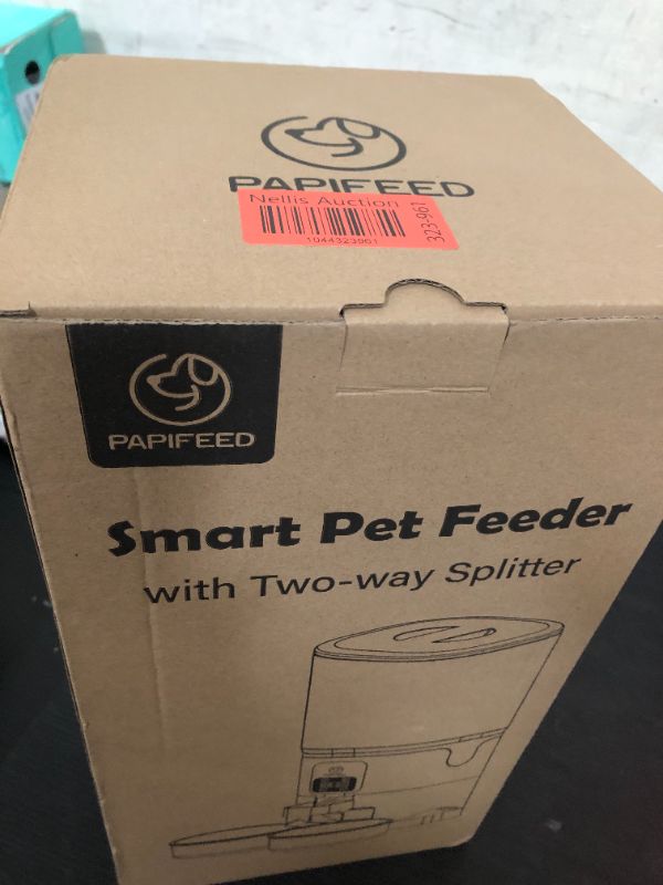 Photo 1 of PAPIFEED Black Automatic Cat Feeder for 2 Cats, 7L Timed Cat Dry Food Dispenser with 2 Stainless Steel Bowls, Programmable Control 1-12 Meals, Auto Pet Feeder Suitable for Multi-Pet Households