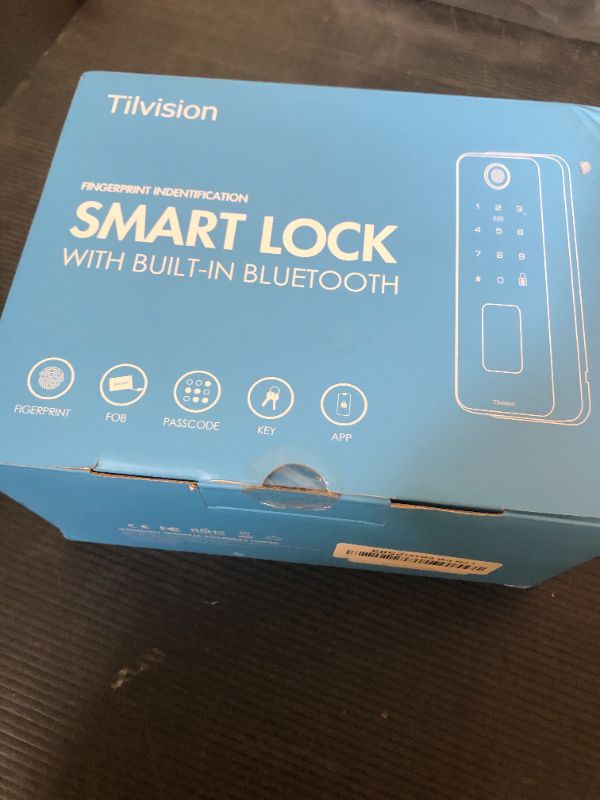 Photo 1 of Tilvision WiFi Smart Door Lock,Keyless Entry Deadbolt with App Control, Gateway, Touchscreen Keypad - Auto Lock & IP65 Waterproof - Fingerprint Door Lock for Front Door,Home,Office