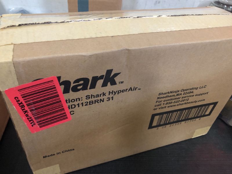 Photo 1 of Shark HD112BRN Hair Blow Dryer HyperAIR Ionic Hair Dryer with 2-in-1 Concentrator and Styling Attachments, Auto Presets, Rotatable Hot Air Brush, No Heat Damage, Ionic, Stone