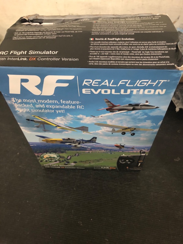 Photo 1 of REALFLIGHT Evolution RC Flight Simulator Software with Interlink DX Controller Included RFL2000 Air/Heli Simulators Compatible with VR headsets Online Multiplayer Options