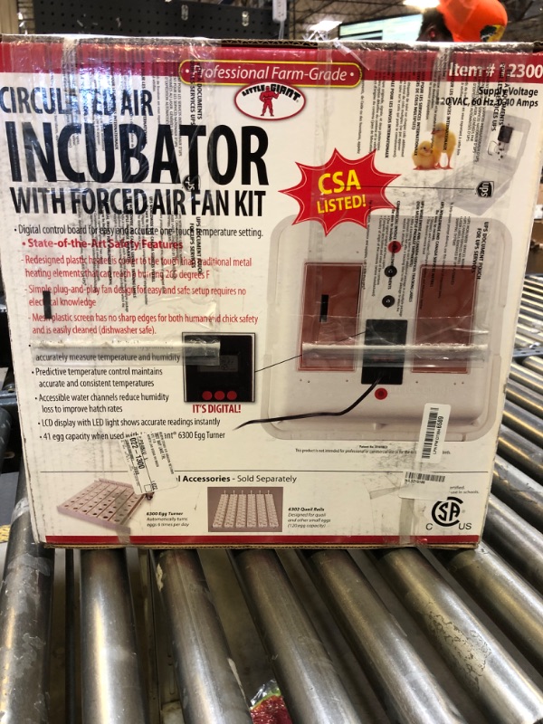 Photo 1 of Little Giant® CSA Circulated Air Incubator with Automatic Turner | Egg Incubator with Fan and Temperature and Humidity Control | Fits 41 Large Eggs