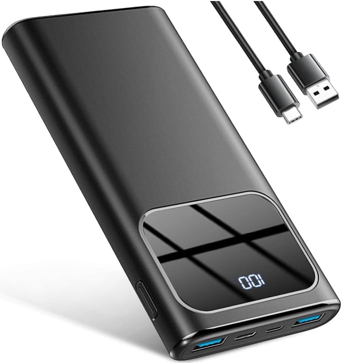 Photo 1 of Portable Charger, 10000mAh Power Bank with PD 15w Fast Charging, USB C in&out External Battery Pack, Portable Cell Phone Charger for iPhone 16 15 14 13 /Pro/Pro Max/Plus Samsung S23 S22 Android Phone
