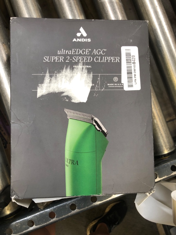 Photo 1 of Andis Professional UltraEdge Super 2-Speed Detachable Blade Dog/Pet Clipper, Rotary Motor with Shatter-Proof Housing, Runs Calm & Silent, 14-Inch Cord, for All Dog Coats & Breeds, 120 Volts, Green