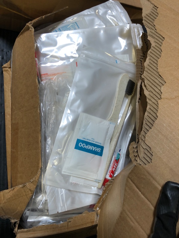 Photo 1 of Hushee 96 Sets Bulk Hygiene Kit for Homeless, Includes Shampoo Soap Bar Comb Toothbrushes with Toothpaste Individually Wrapped Basic Toiletry Kits for Travel Charity Hotel Hospitality Industries