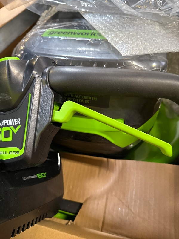 Photo 1 of Greenworks 60V 21” Cordless (Push) Lawn Mower (LED Lights + Aluminum Handles)